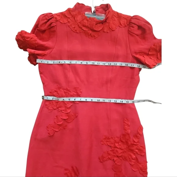 NWT Antonio Melani Summer Floral Applique Midi Dress Sz 10 - Picture 9 of 14